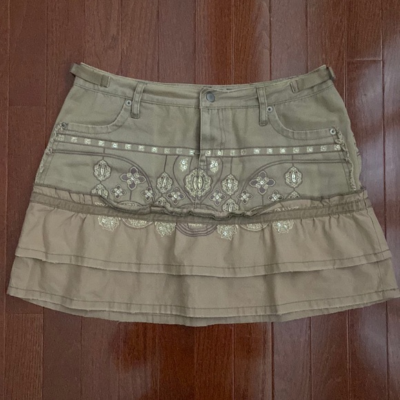 Da-Nang Taupe Embellished Mini Skirt - Picture 15 of 16